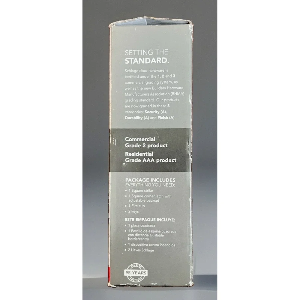 Schlage Elan Satin Chrome Light Commercial Keyed Entry Door handle